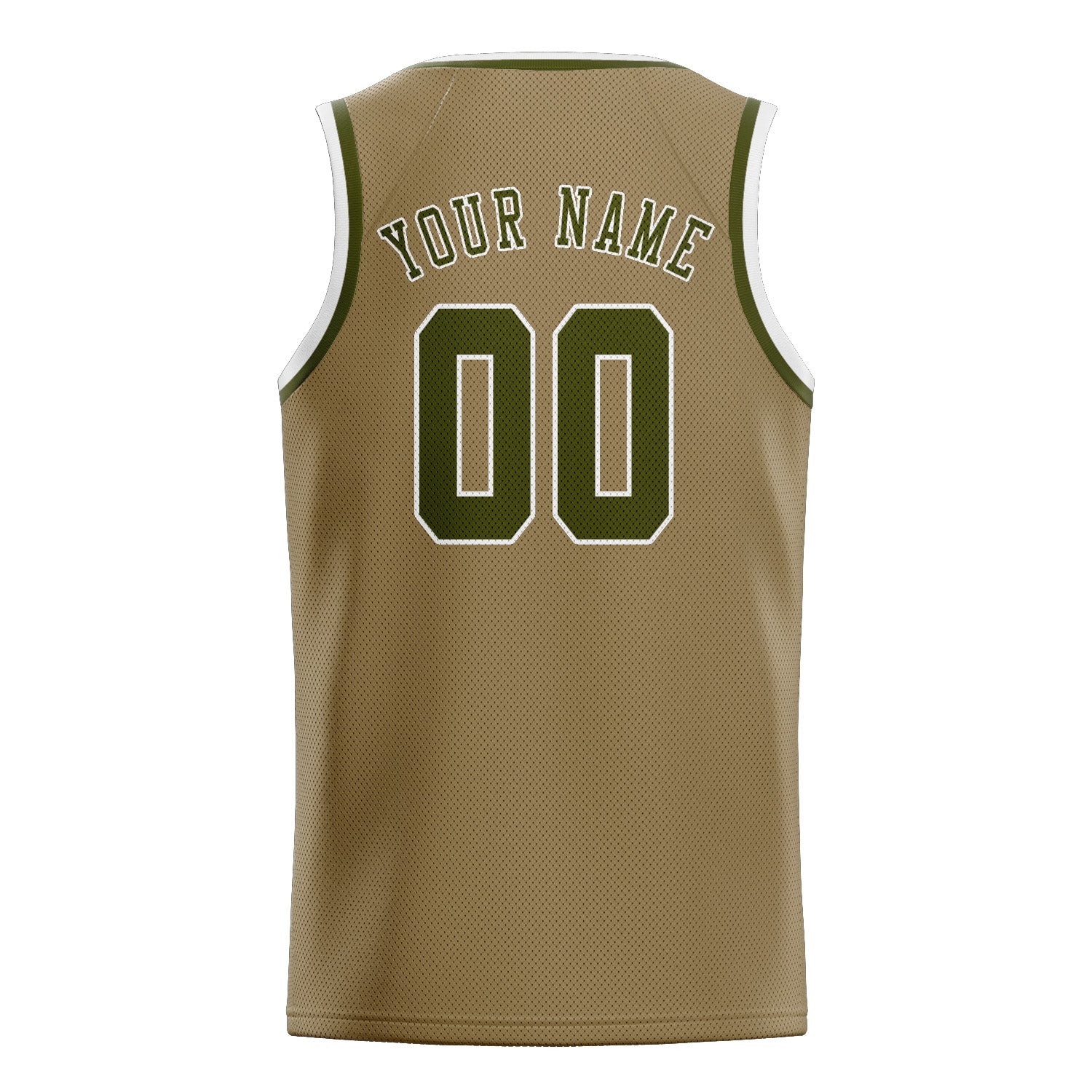 Custom Light Khaki Olive Basketball Jersey