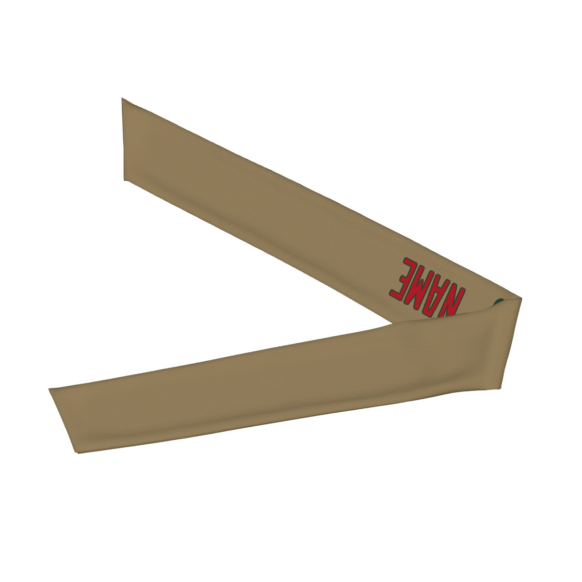 Custom Light Khaki Red Headband