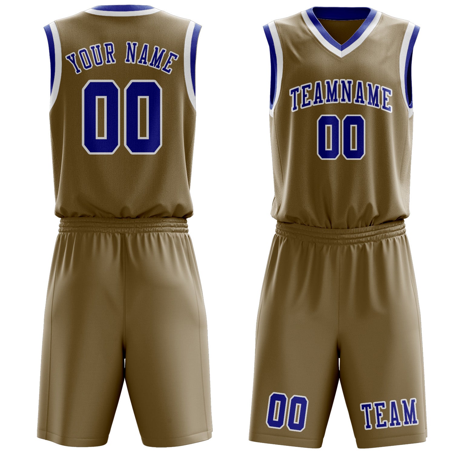 Custom Light Khaki Sky Blue Basketball Set