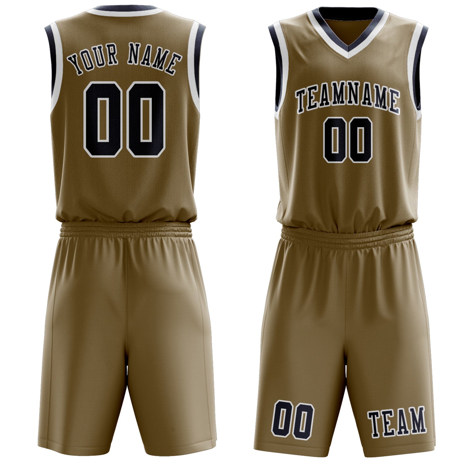 Custom Light Khaki Blue Basketball Set