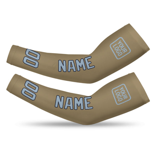 Custom Light Khaki Light Blue Arm Sleeve