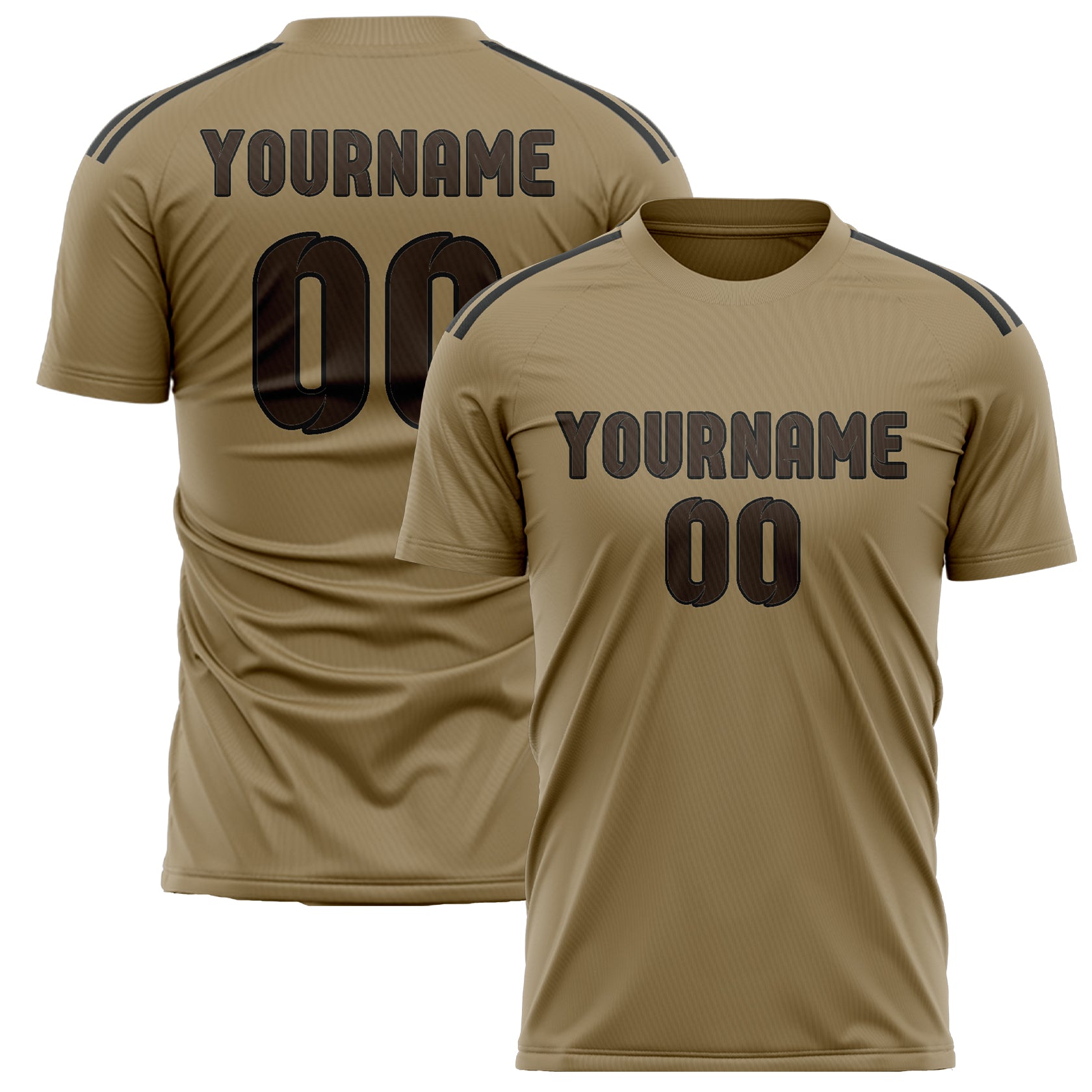 Custom Light Khaki Brown Soccer Jersey