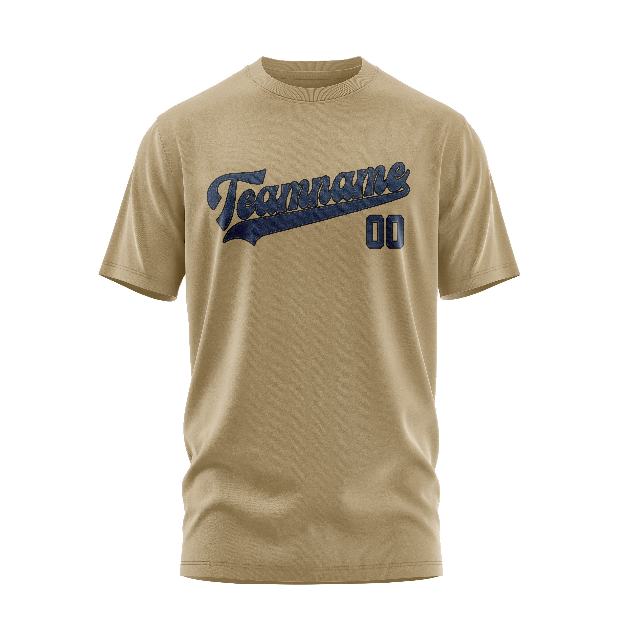 Custom Light Khaki Blue T-Shirt
