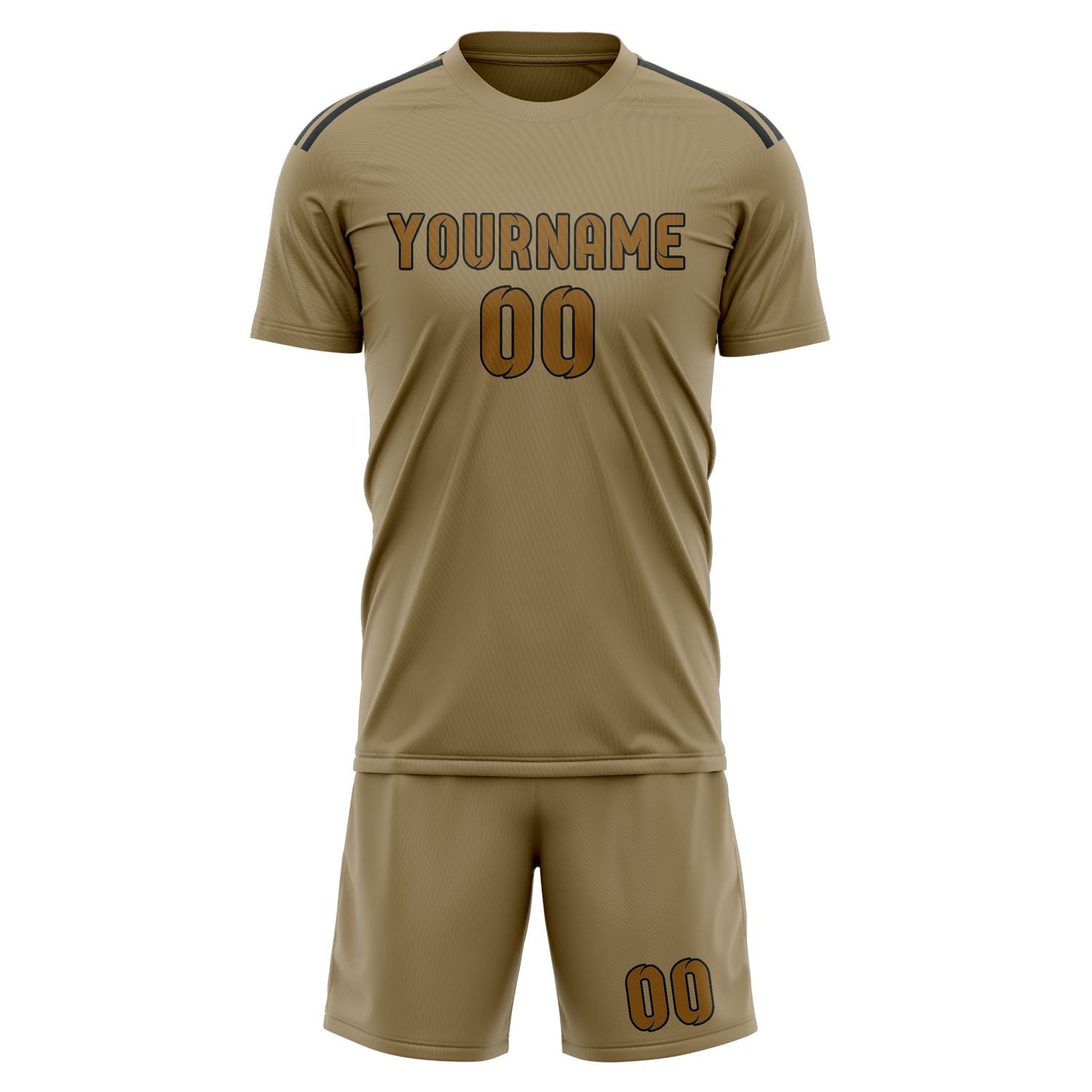 Custom Light Khaki Khaki Soccer Set