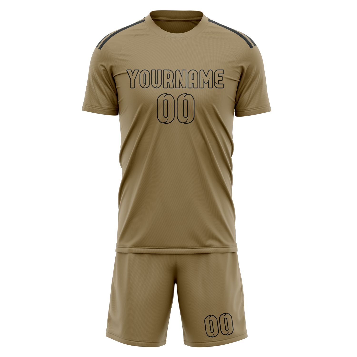 Custom Light Khaki Light Khaki Soccer Set
