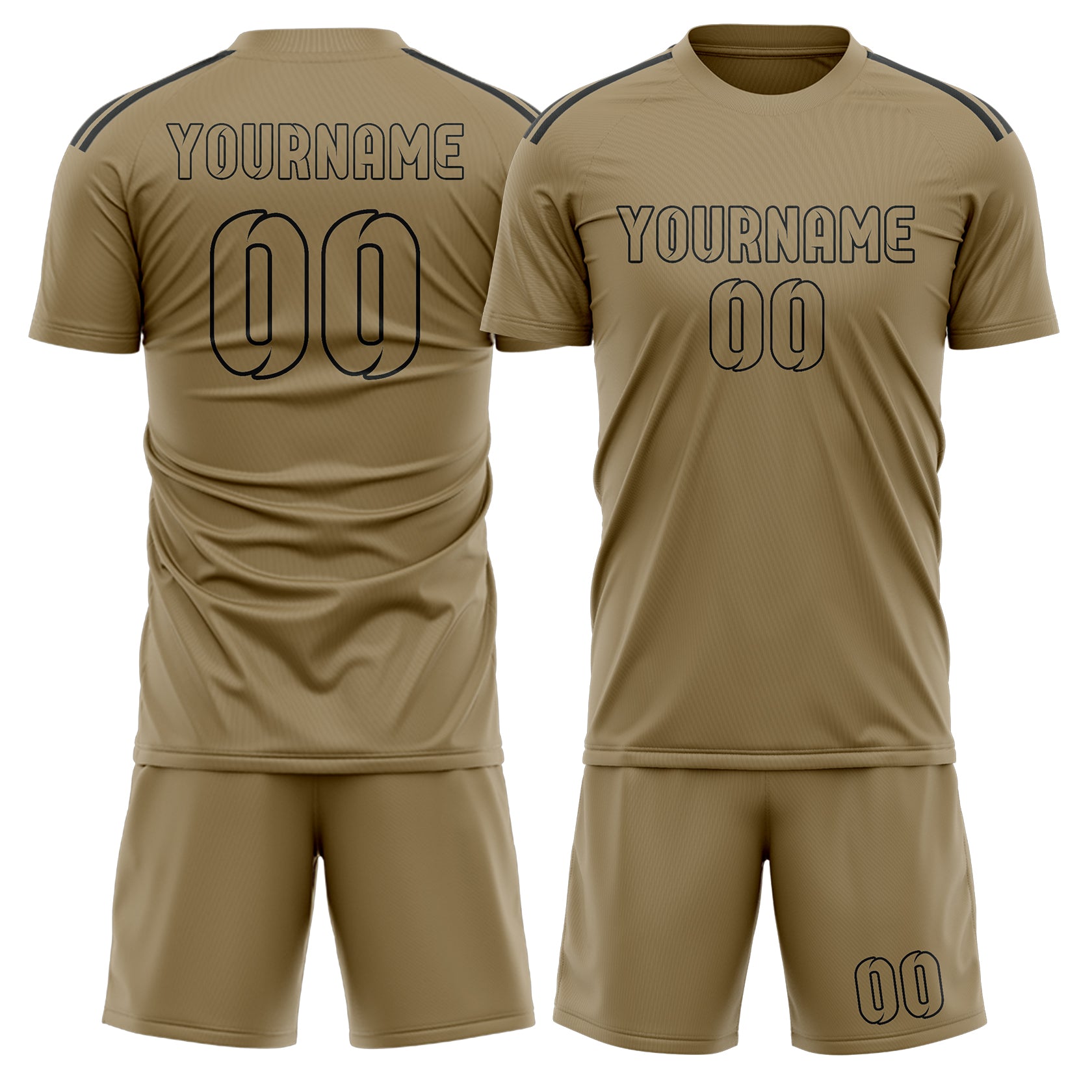Custom Light Khaki Light Khaki Soccer Set