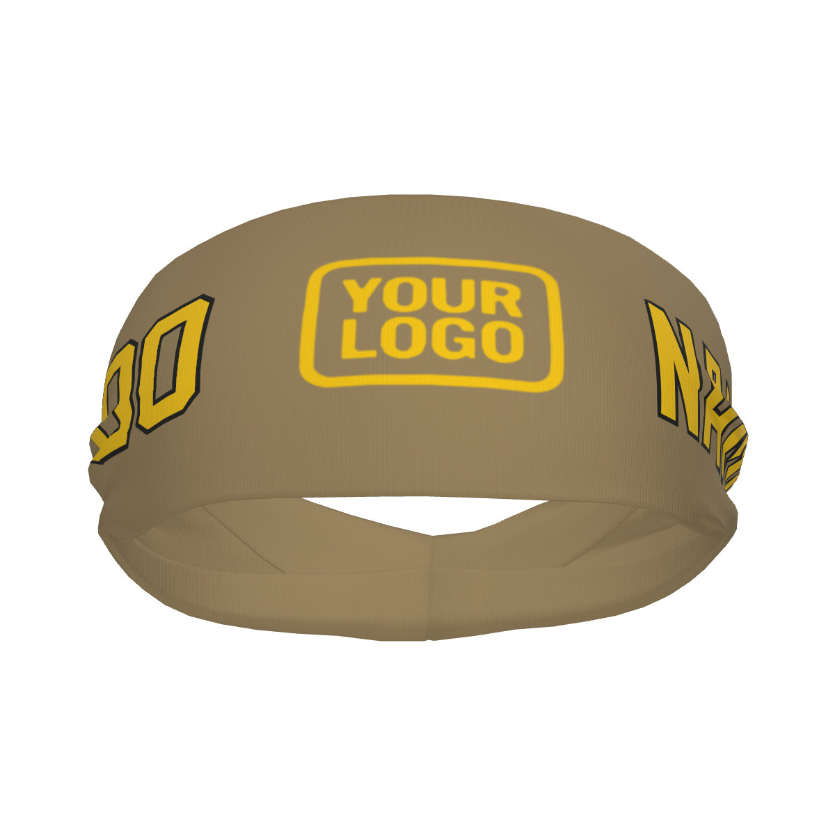 Custom Light Khaki Gold Sports headband