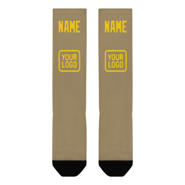 Custom Light Khaki Gold Knee-High Sock
