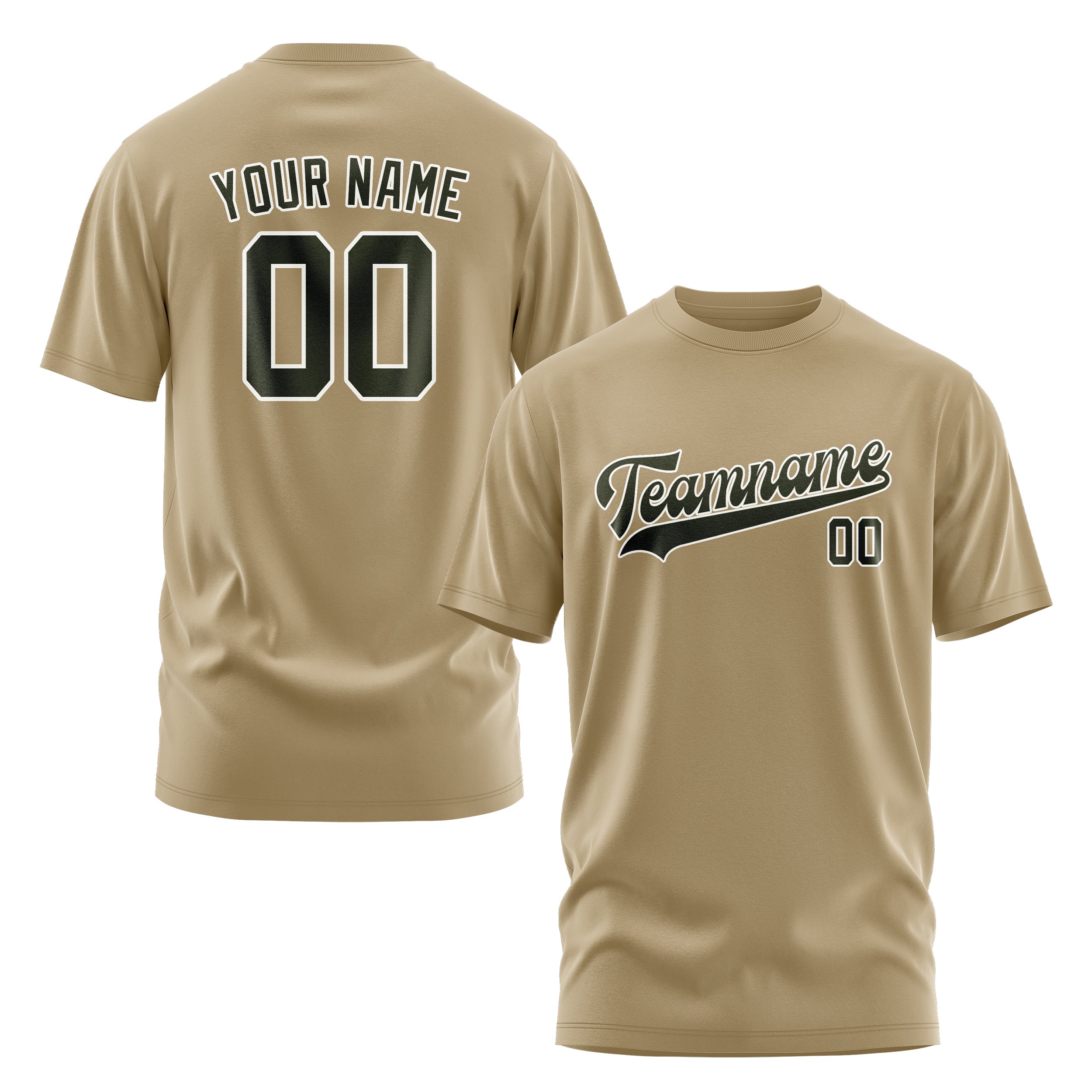 Custom Light Khaki Olive T-Shirt