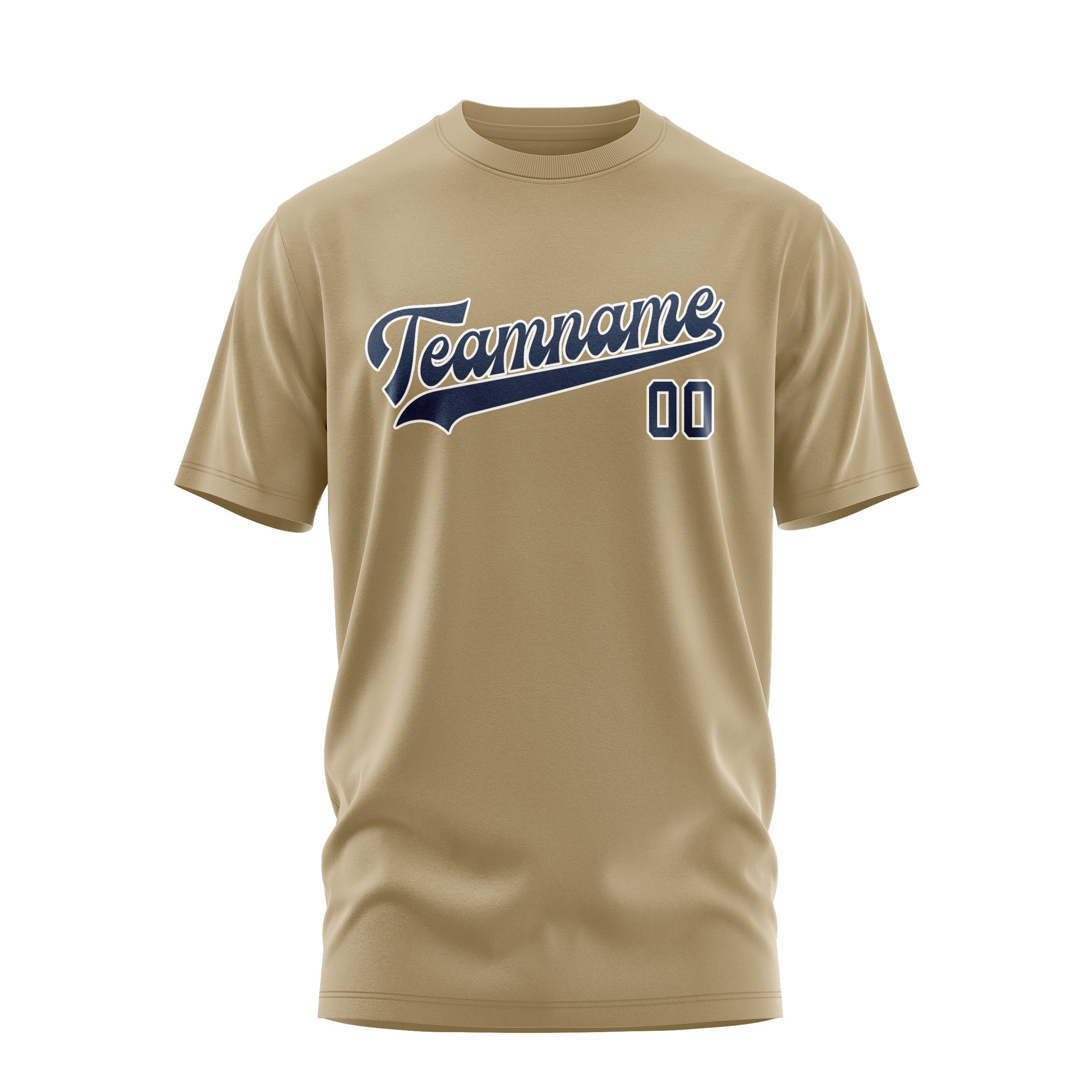 Custom Light Khaki Blue T-Shirt