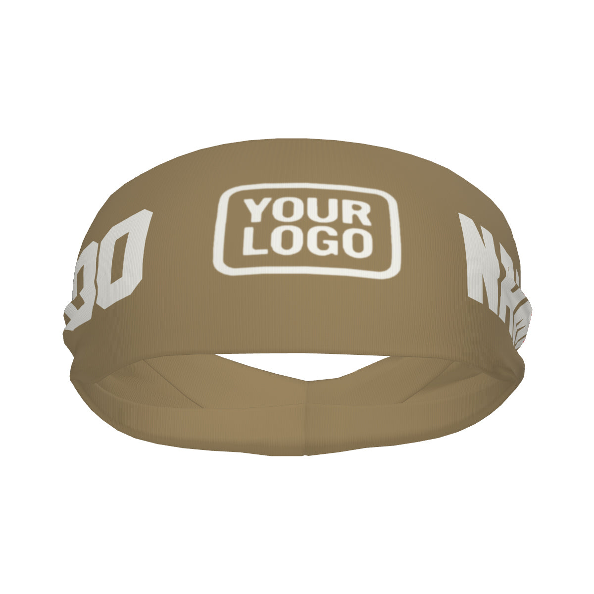 Custom Light Khaki White Sports headband