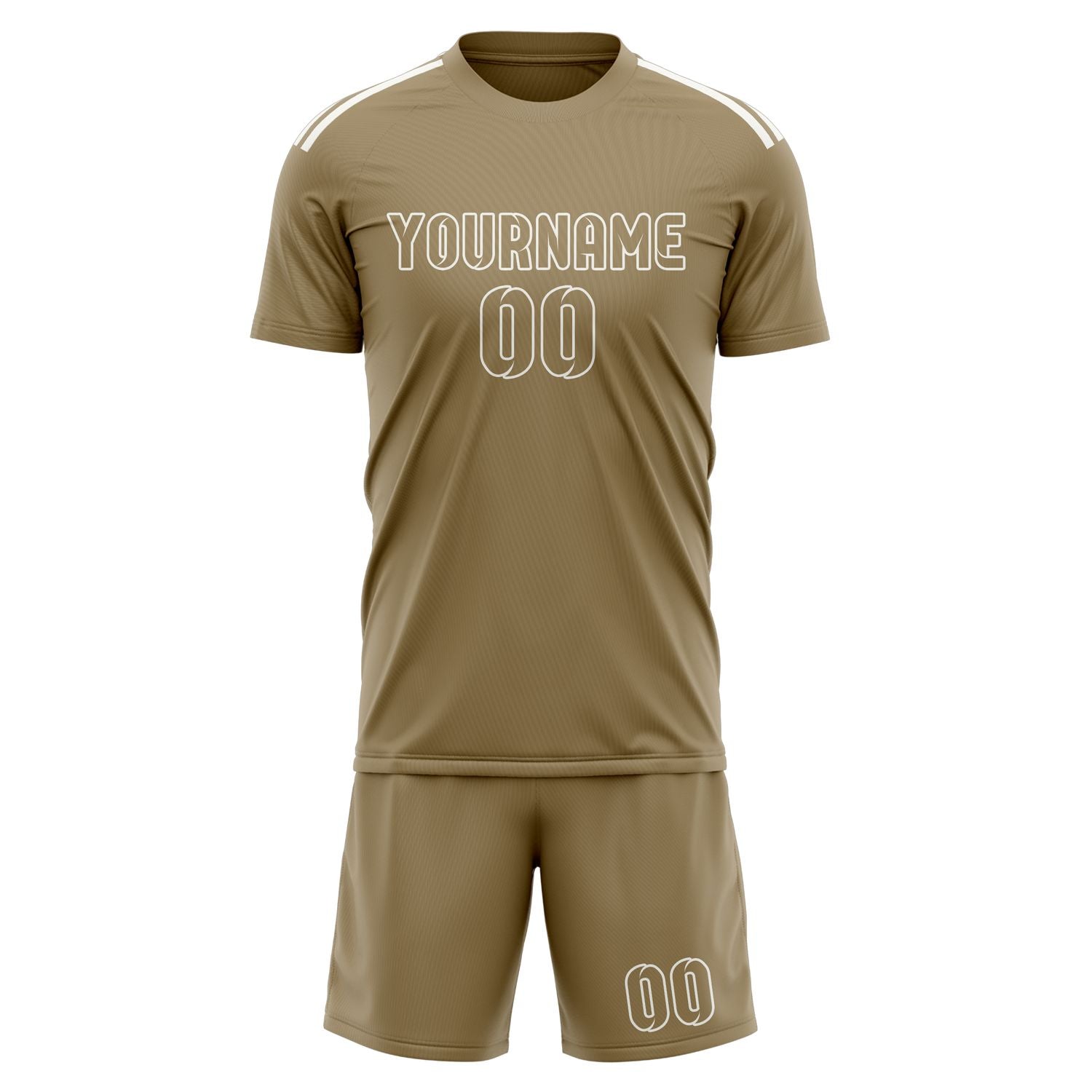 Custom Light Khaki Light Khaki Soccer Set