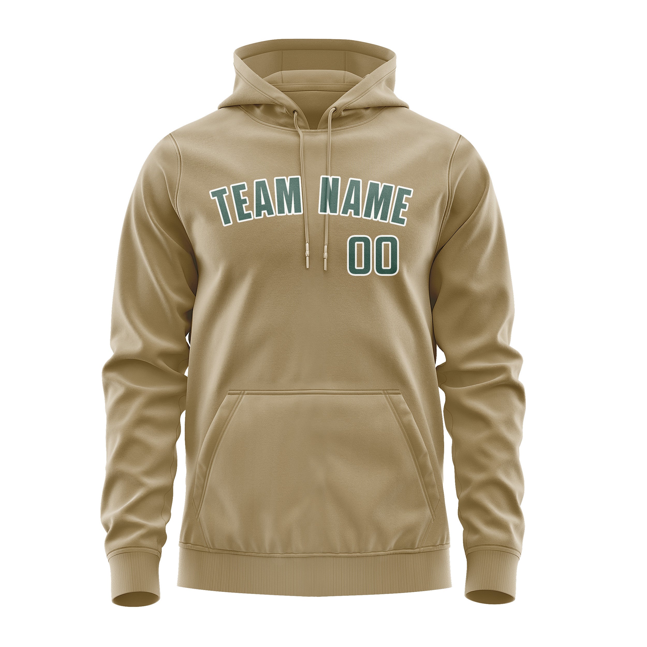 Custom Light Khaki Blue Green Hoodie