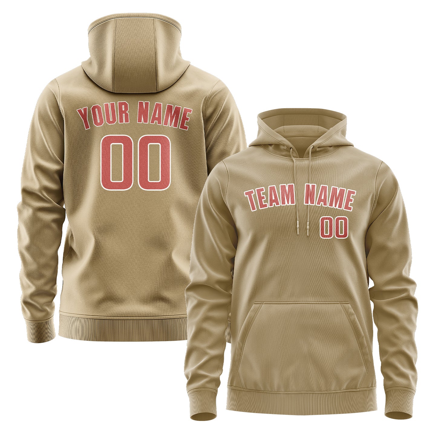 Custom Light Khaki Copper Rose Hoodie