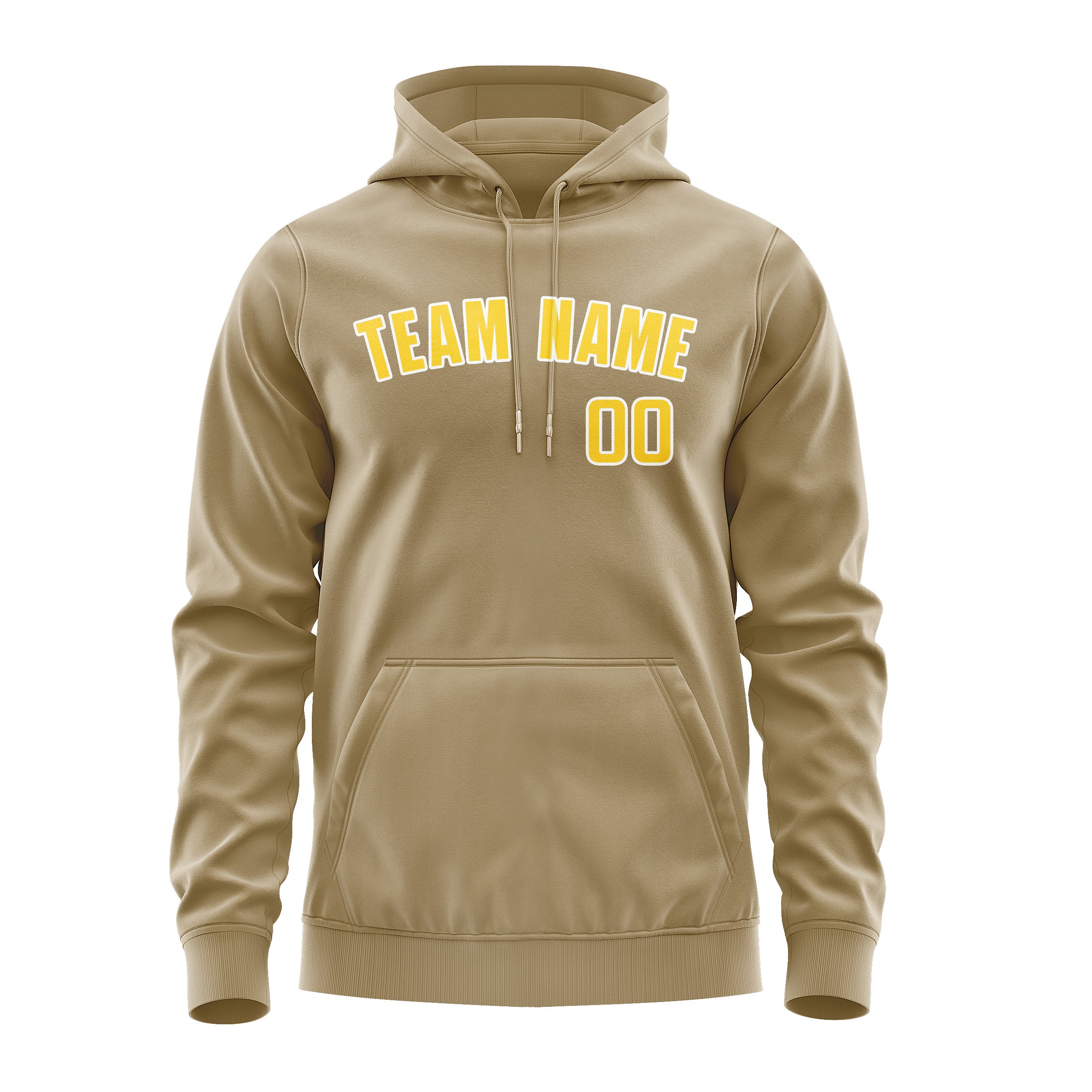 Custom Light Khaki Gold Hoodie