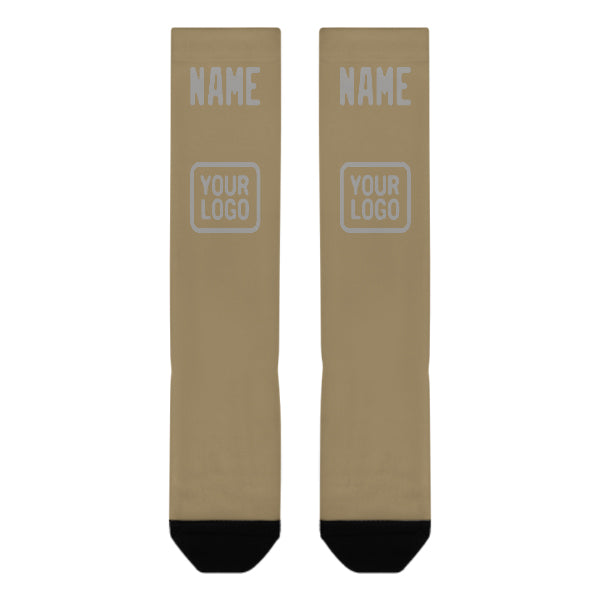 Custom Light Khaki Gray Knee-High Sock