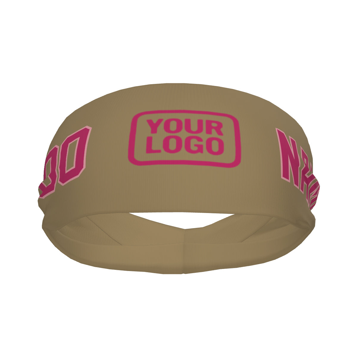 Custom Light Khaki Pink Sports headband