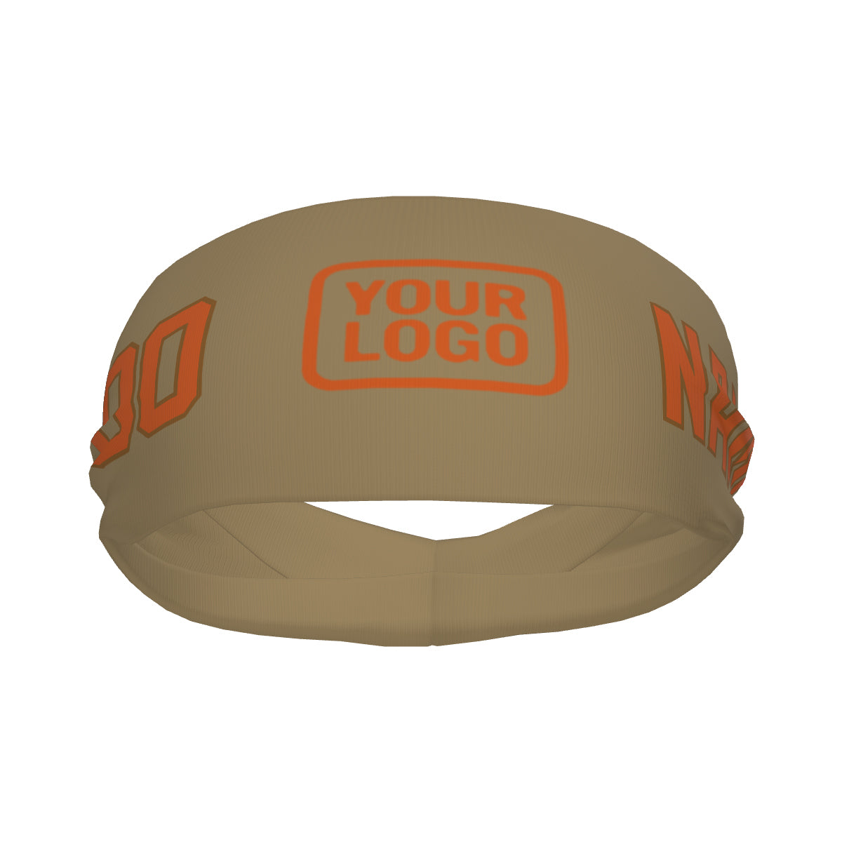 Custom Light Khaki Orange Sports headband