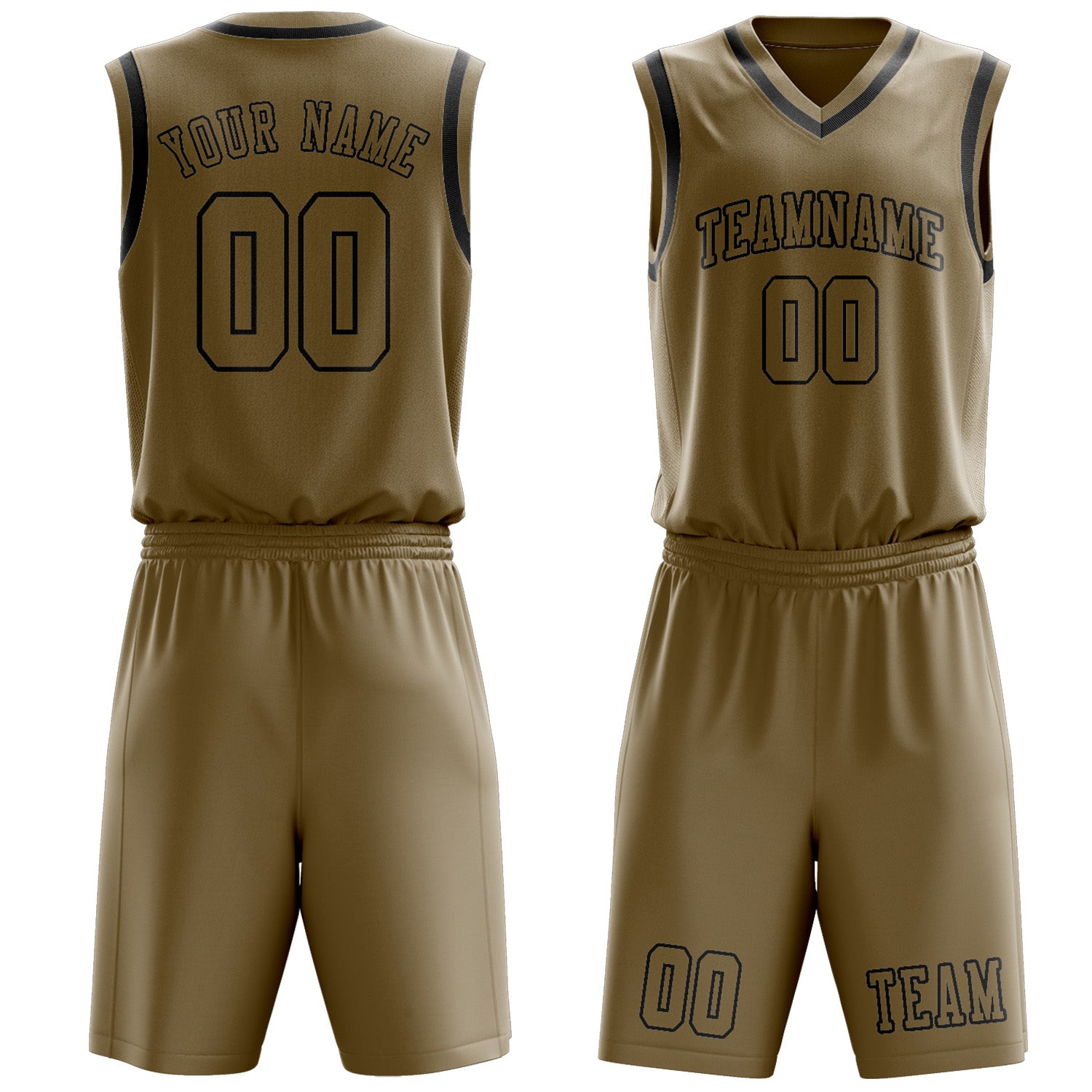 Custom Light Khaki Light Khaki Basketball Set