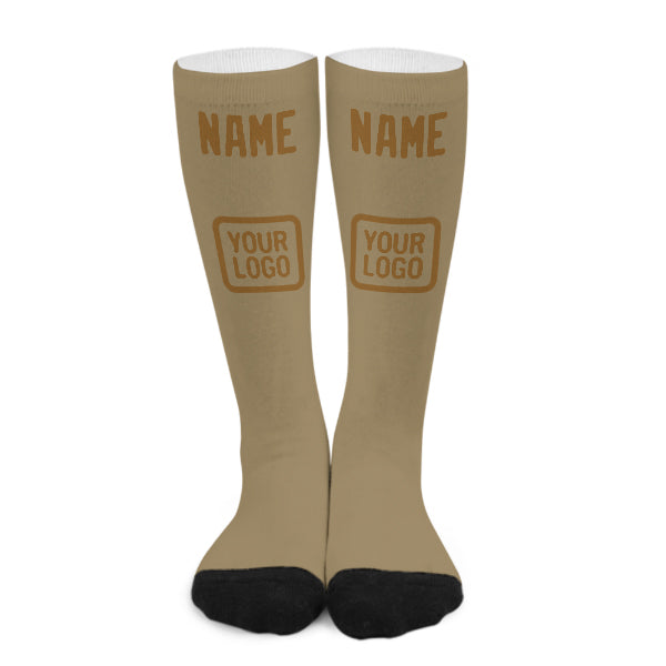 Custom Light Khaki Khaki Knee-High Sock