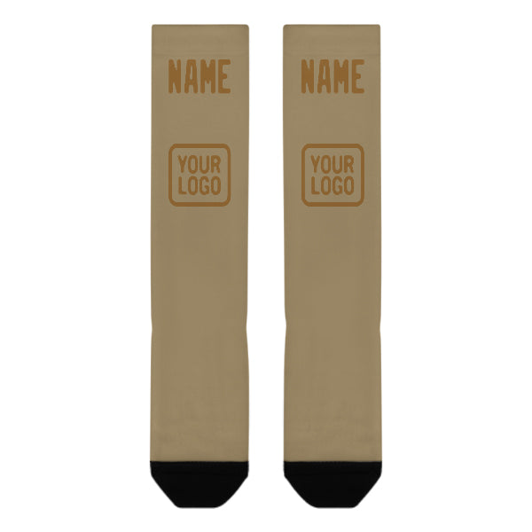 Custom Light Khaki Khaki Knee-High Sock