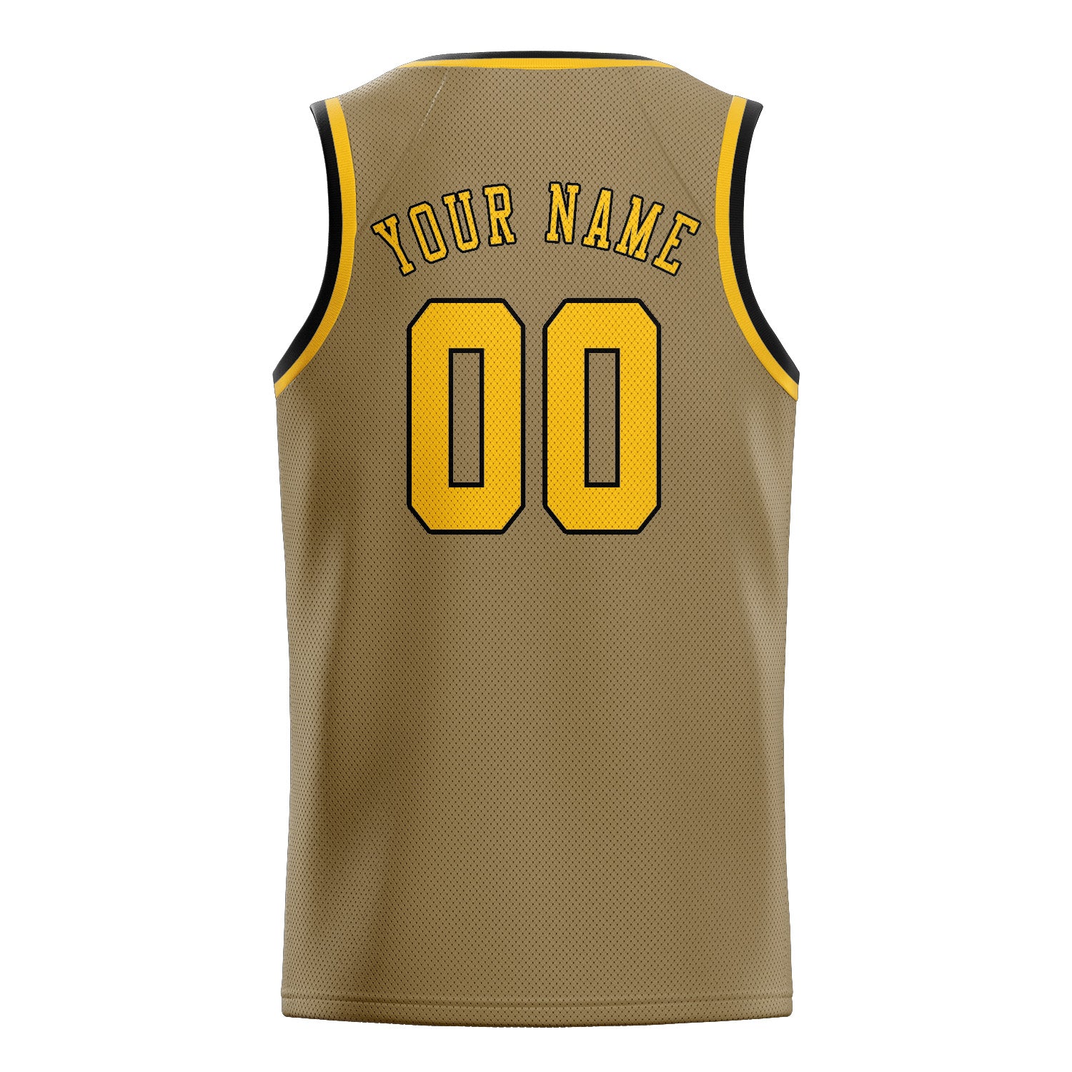 Custom Light Khaki Gold Basketball Jersey