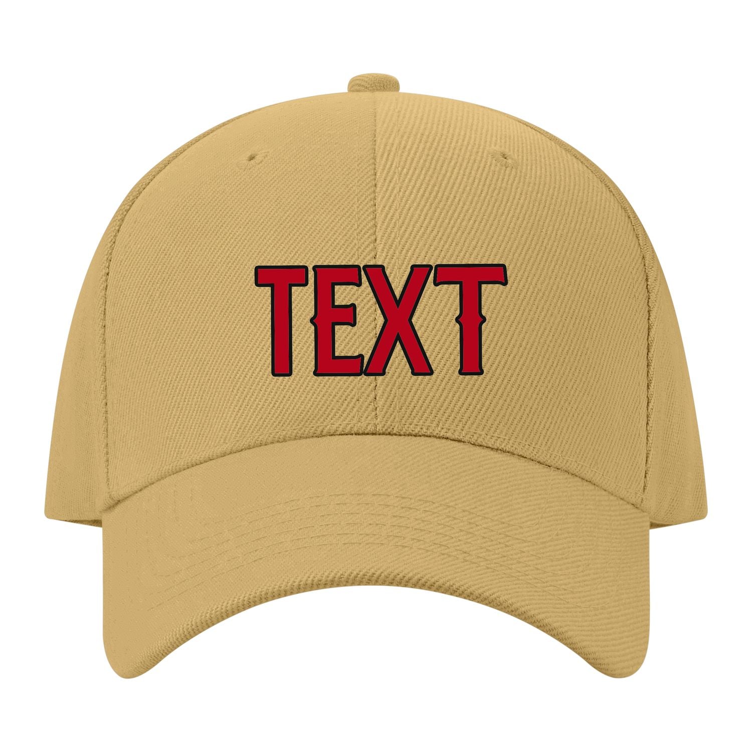 Custom Goldenrod Crimson Red Hat 25B21714