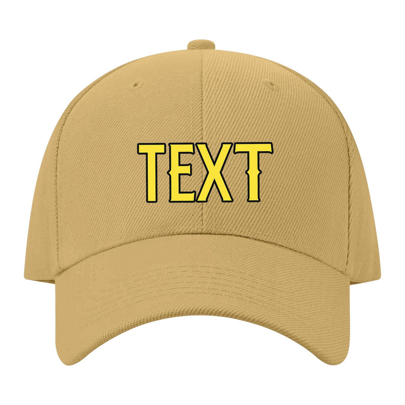 Custom Goldenrod Light Coral Red Hat 25B21726
