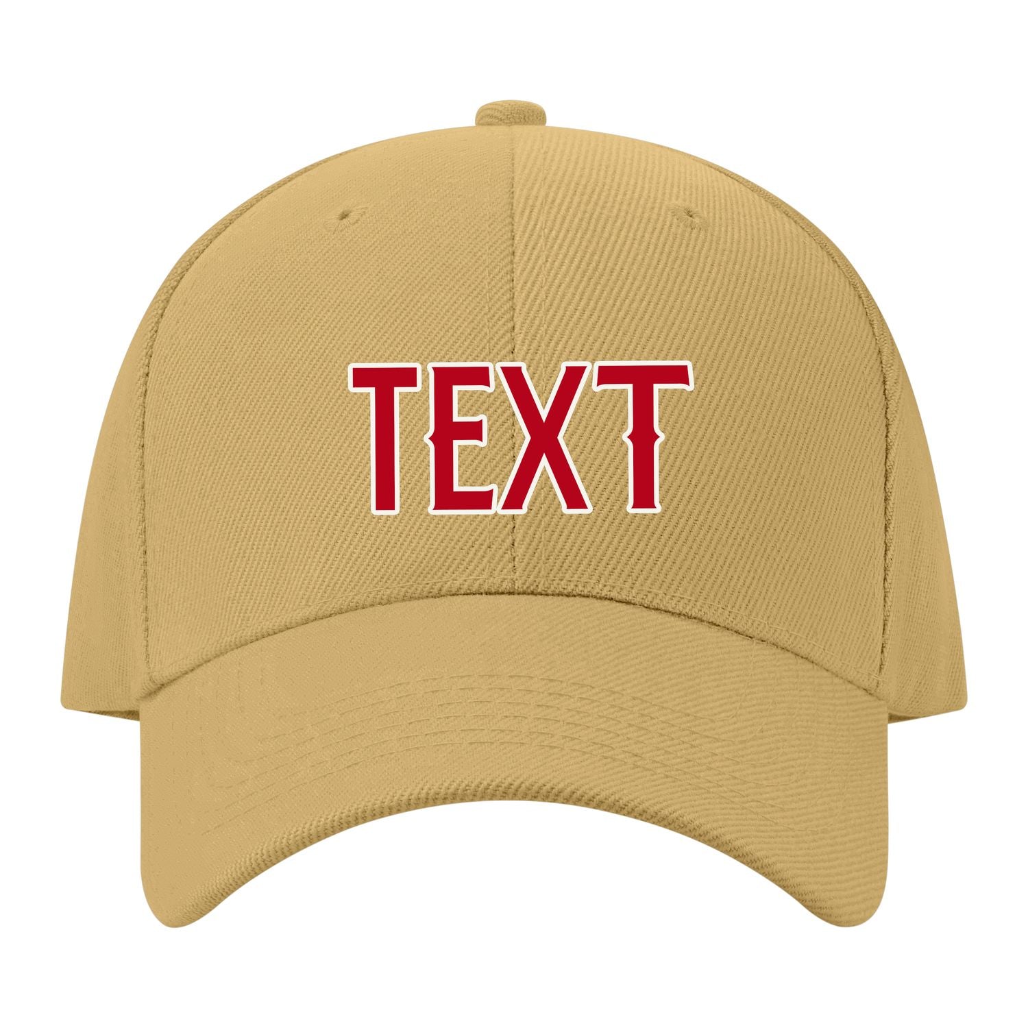 Custom Goldenrod Crimson Red Hat 25B21814