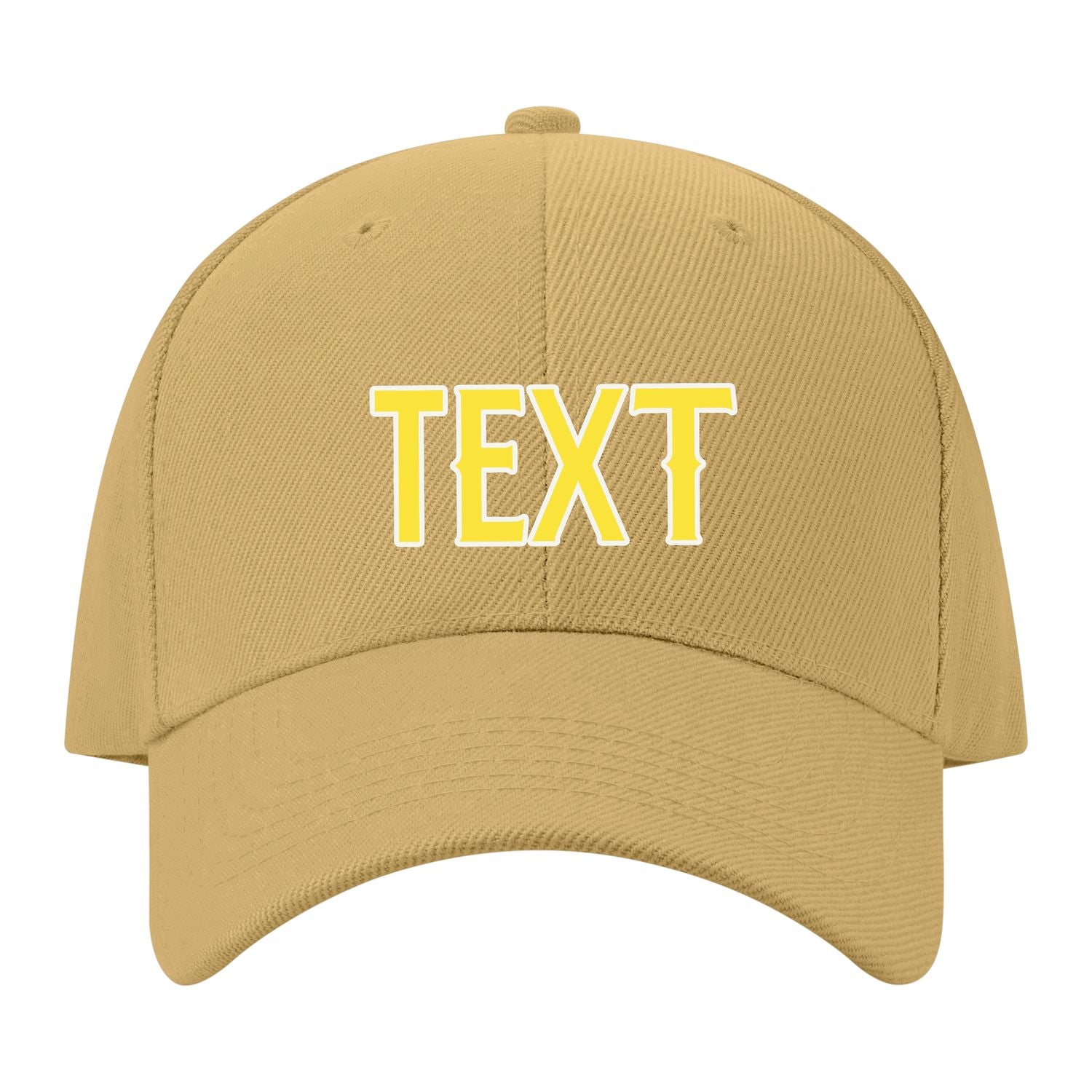 Custom Goldenrod Light Coral Red Hat 25B21826