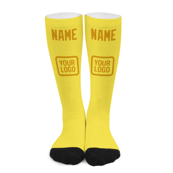 Custom Light Yellow Yellow Knee-High Sock