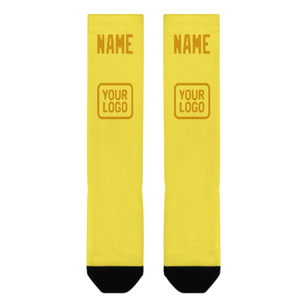 Custom Light Yellow Yellow Knee-High Sock