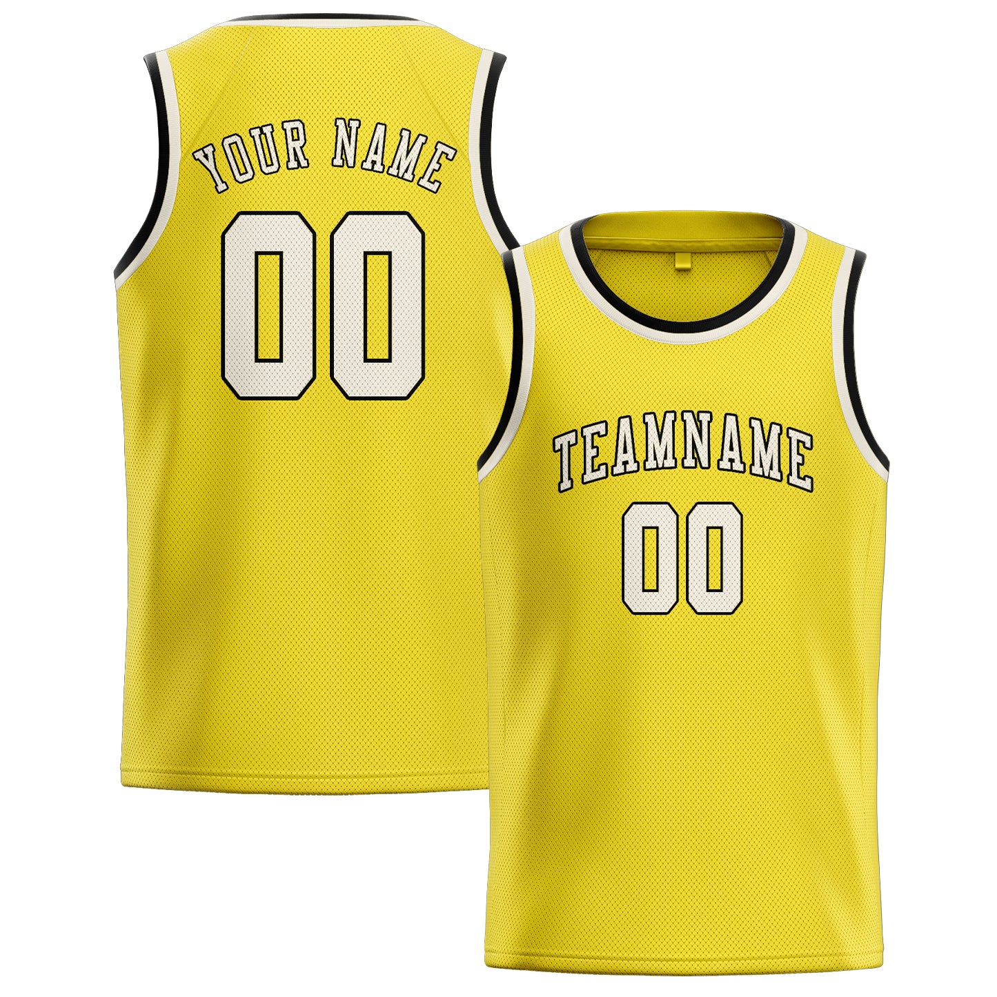 Custom Light Yellow Cream Basketball Jersey