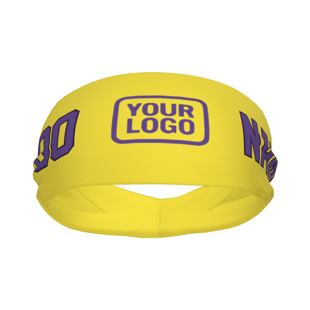 Custom Light Yellow Light Purple Sports headband