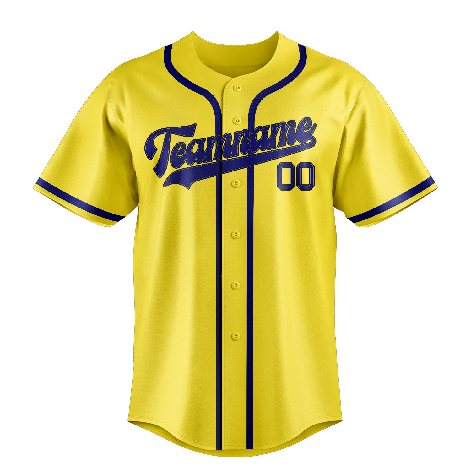 Custom Light Yellow Sky Blue Baseball Jersey