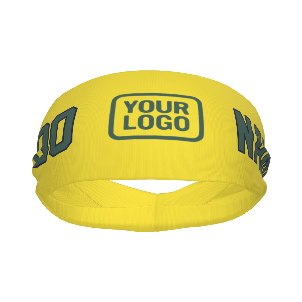Custom Light Yellow Blue Green Sports headband