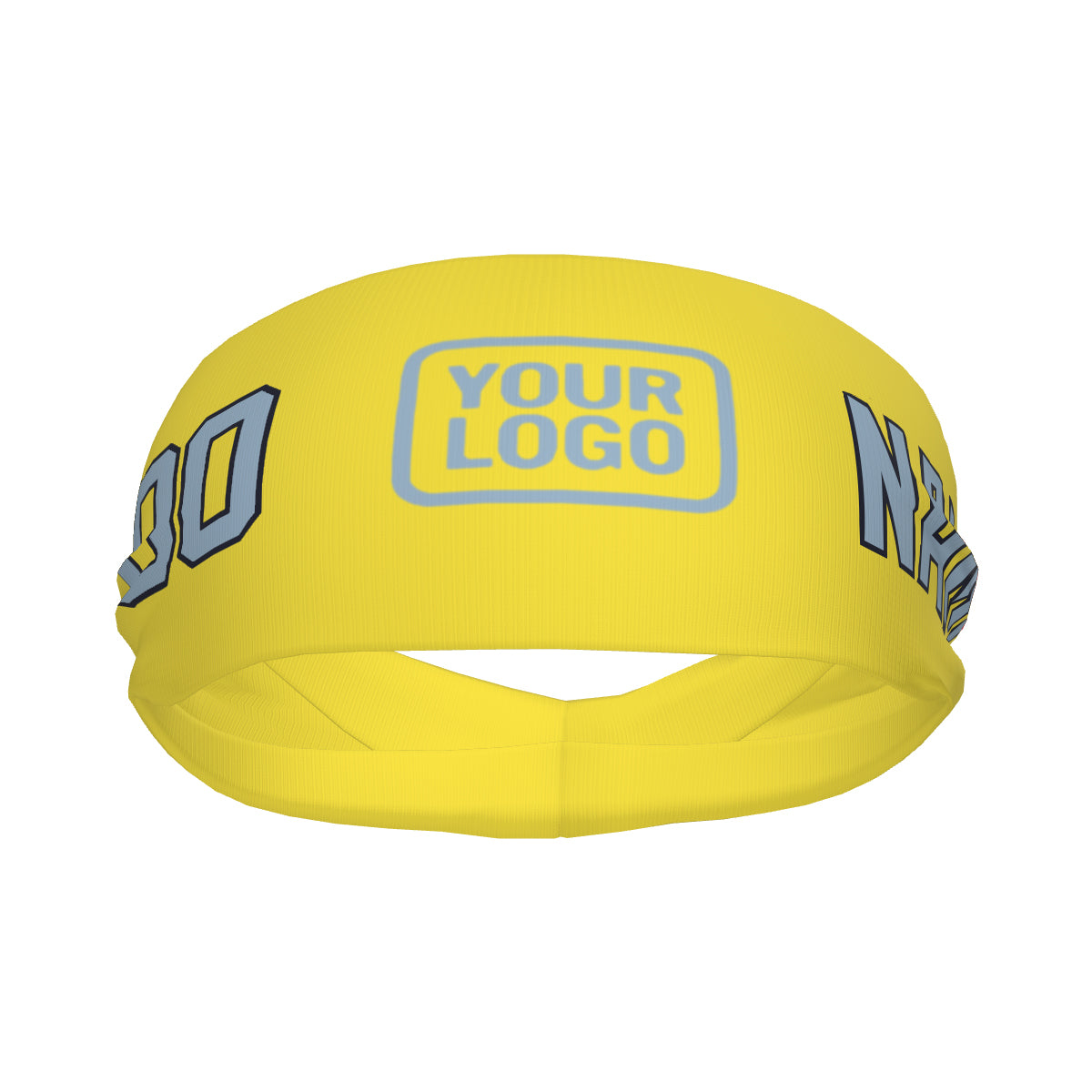 Custom Light Yellow Light Blue Sports headband