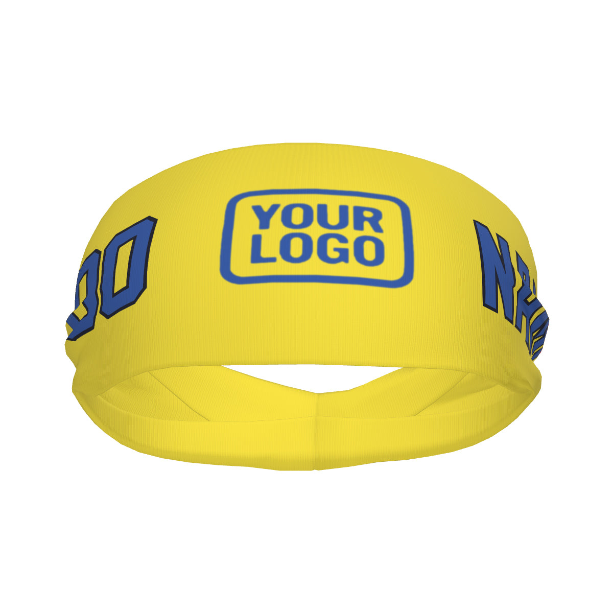 Custom Light Yellow Sky Blue Sports headband