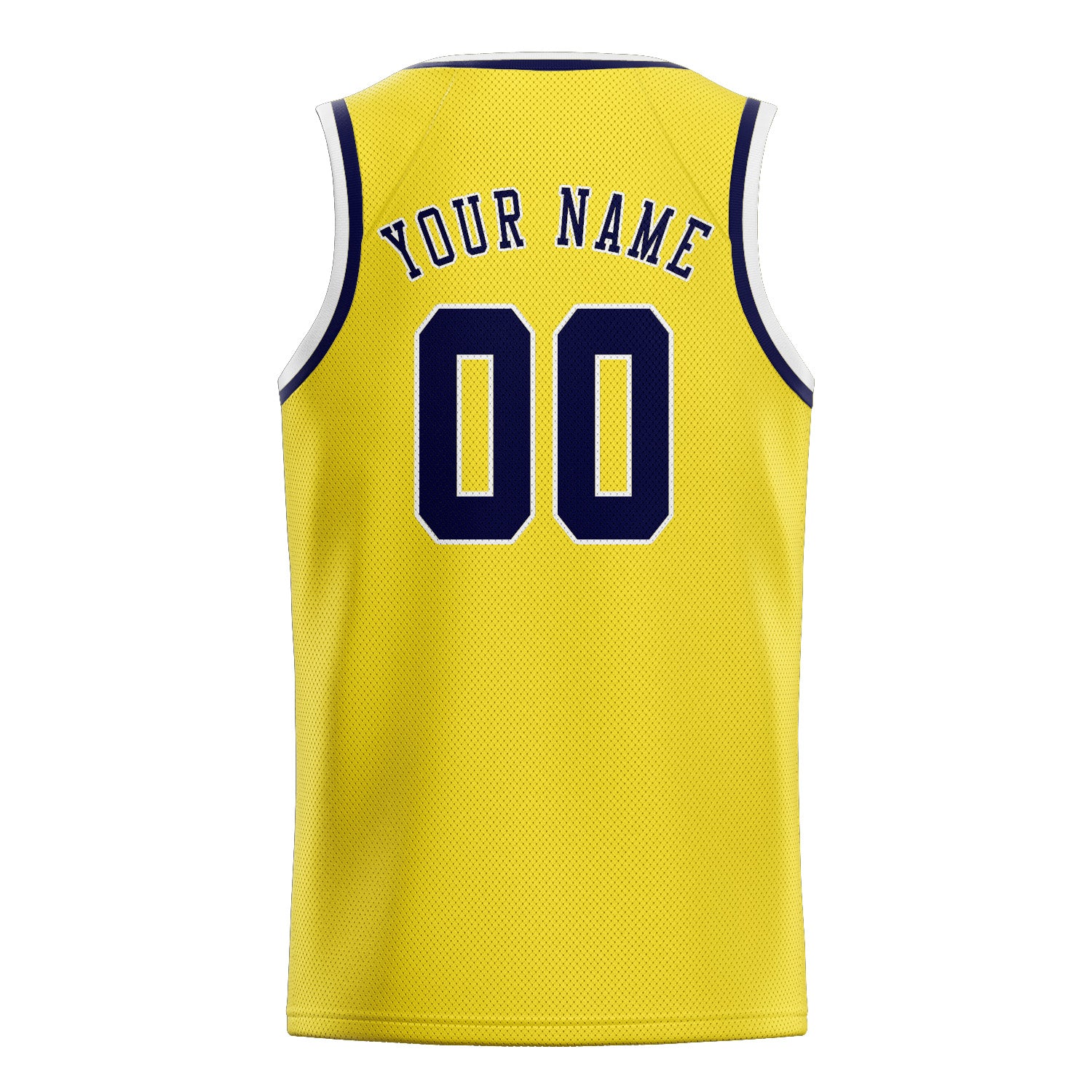 Custom Light Yellow Navy Basketball Jersey