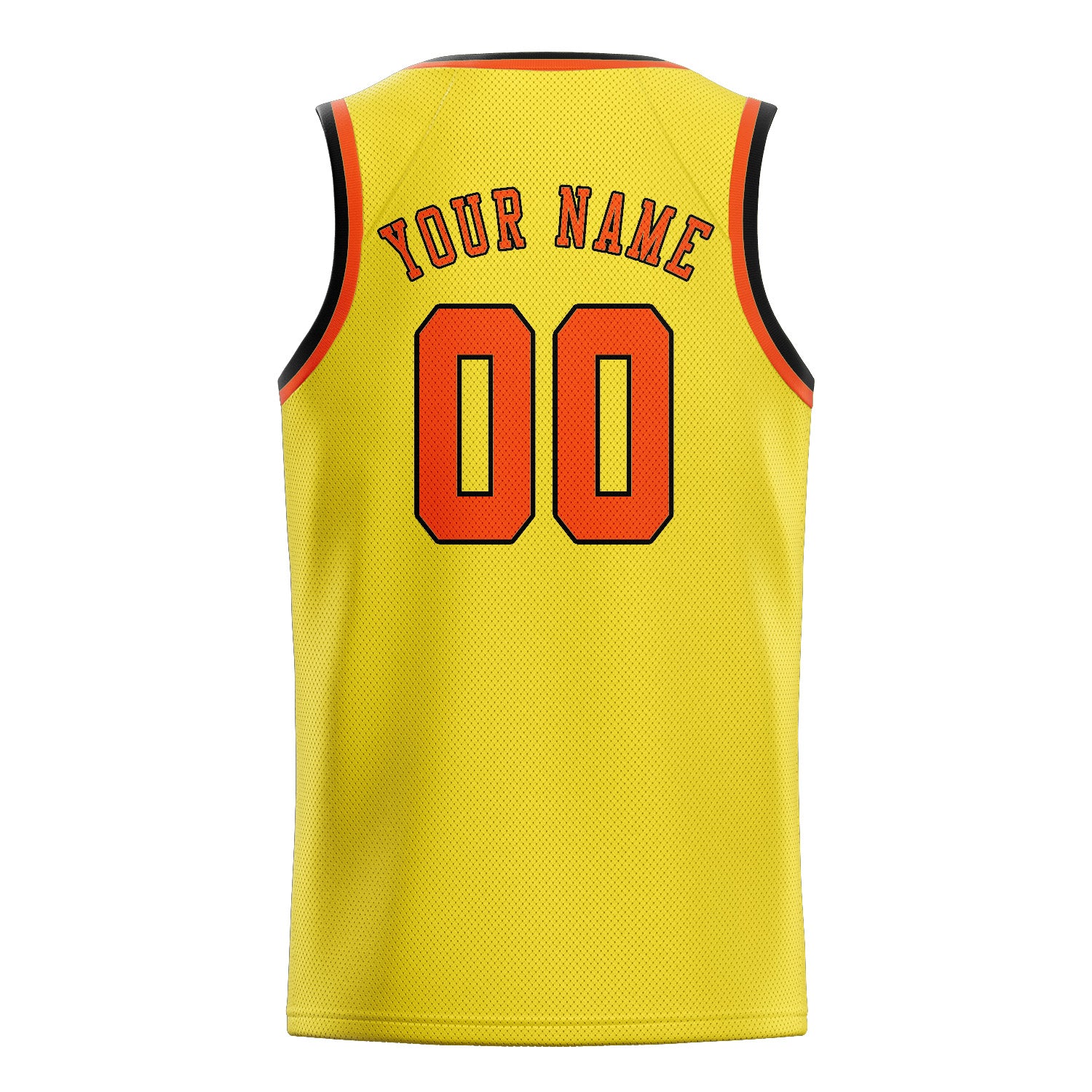 Custom Light Yellow Orange Red Basketball Jersey
