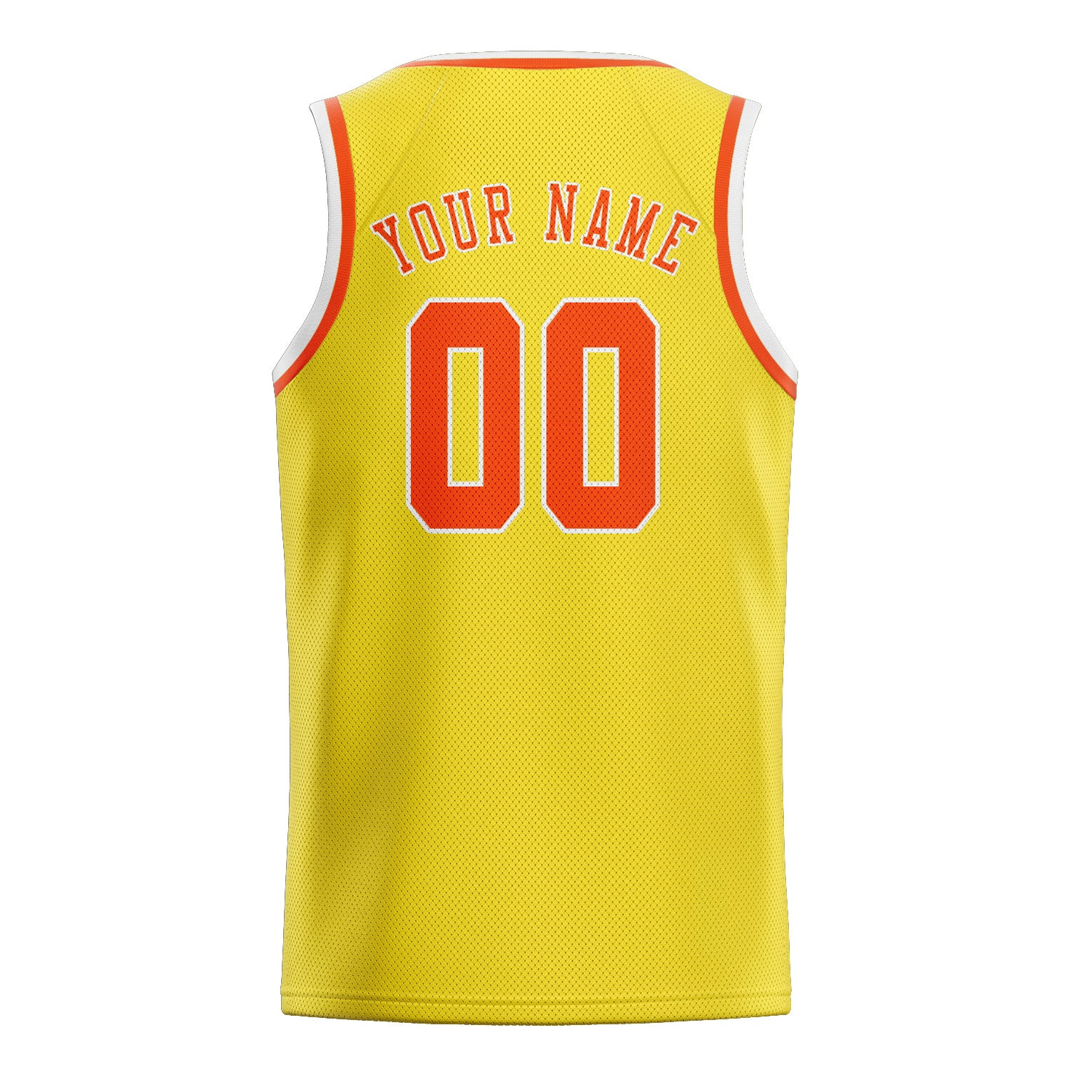 Custom Light Yellow Orange Red Basketball Jersey
