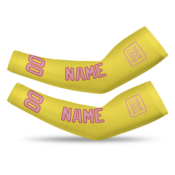Custom Light Yellow Light Pink Arm Sleeve