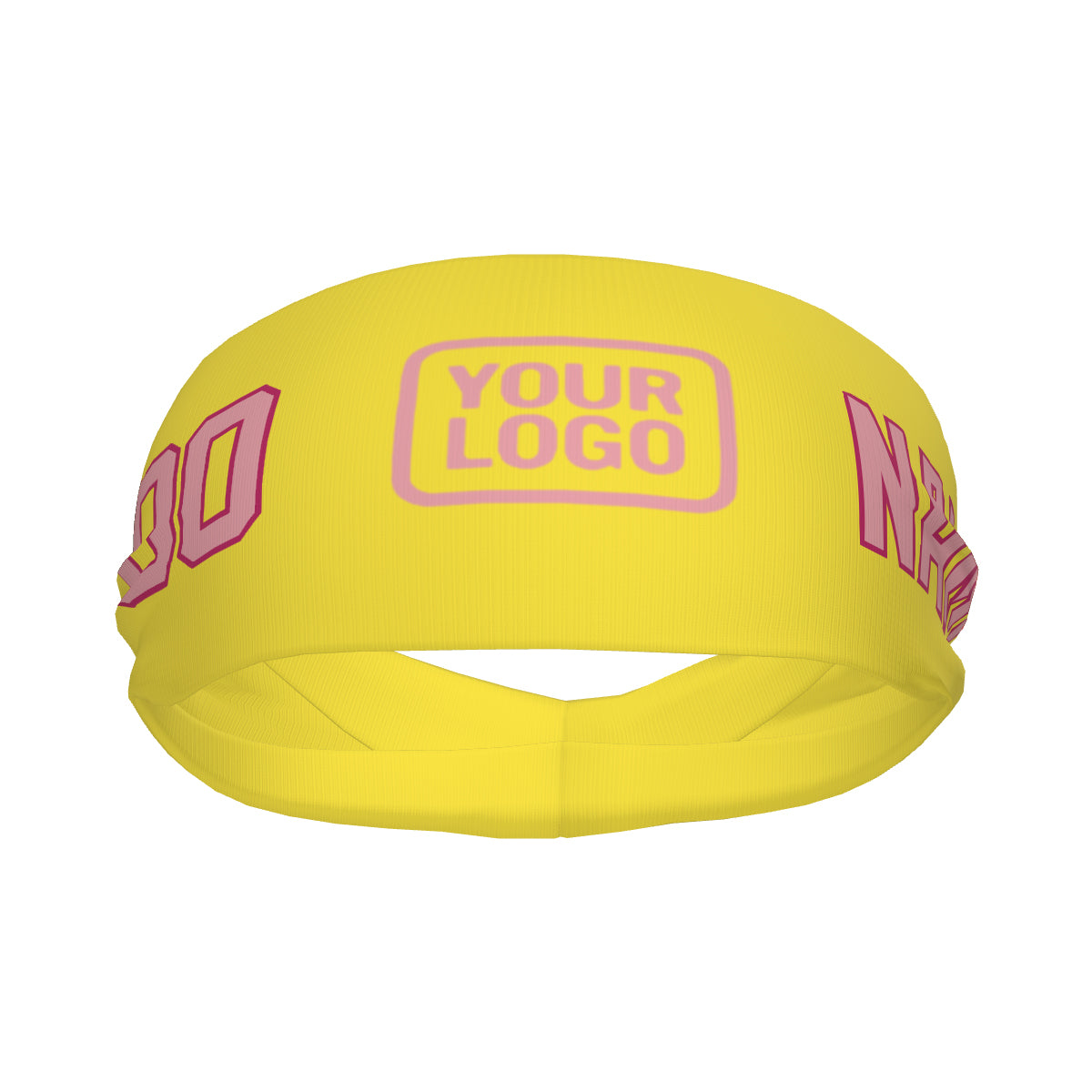 Custom Light Yellow Light Pink Sports headband