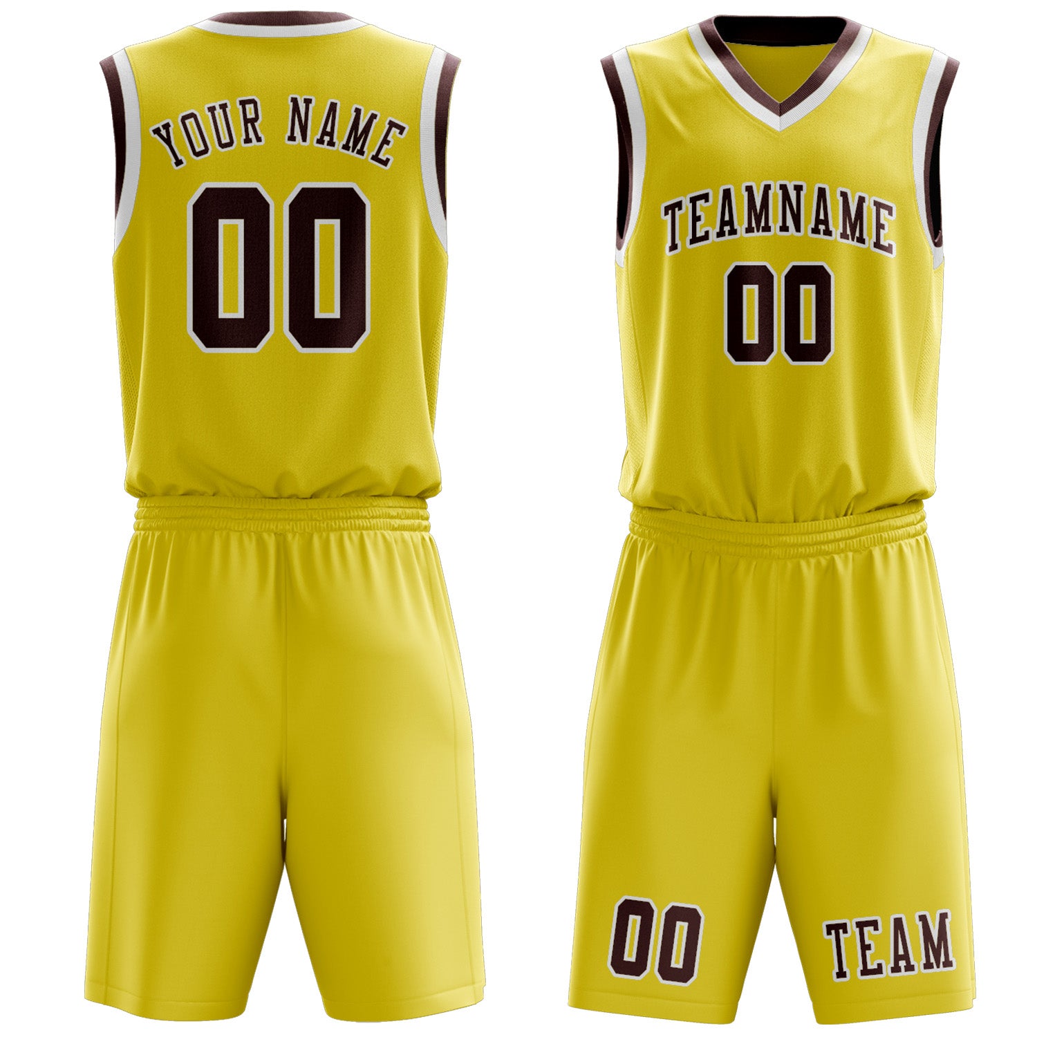 Custom Light Yellow Crimson Red Basketball Set