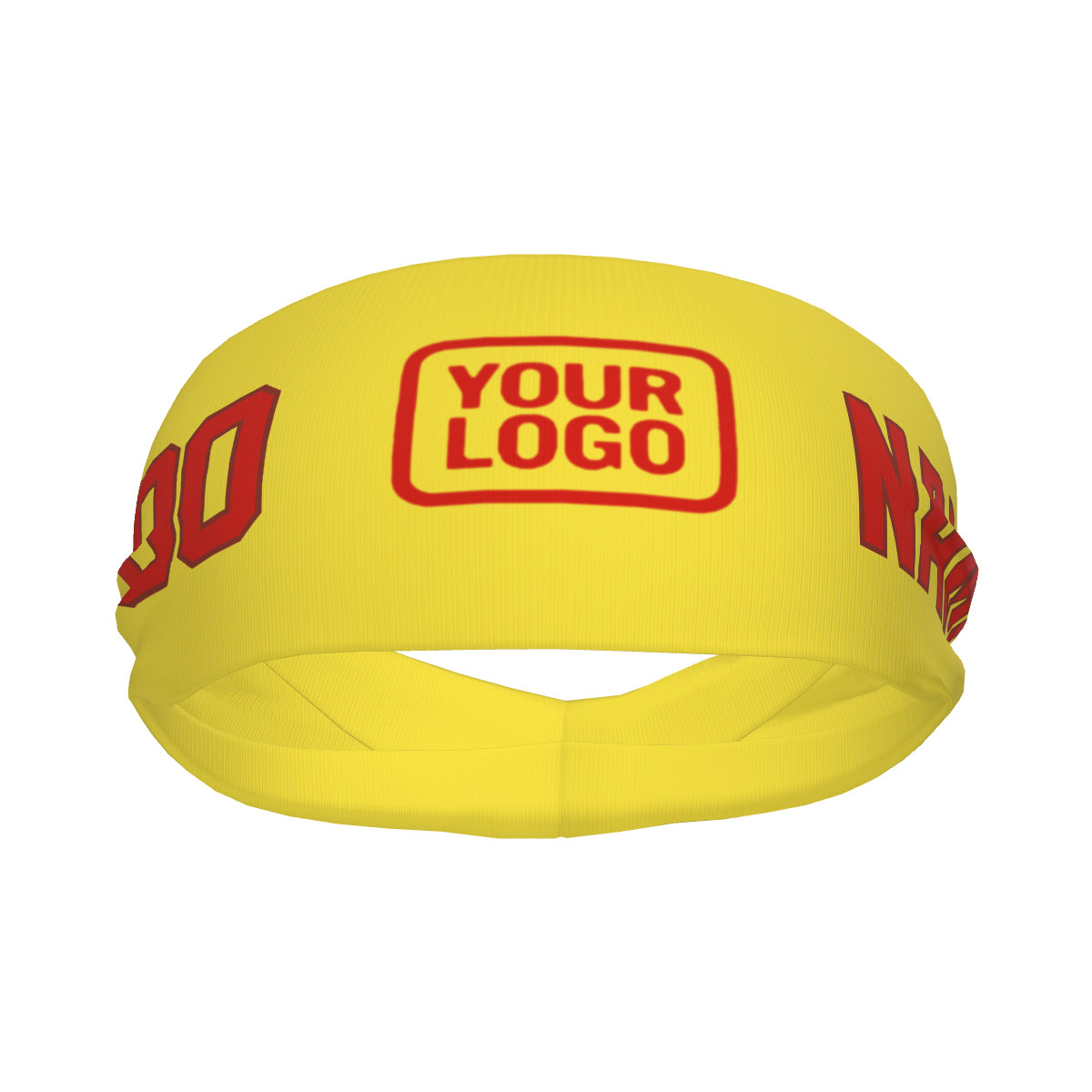 Custom Light Yellow Orange Red Sports headband