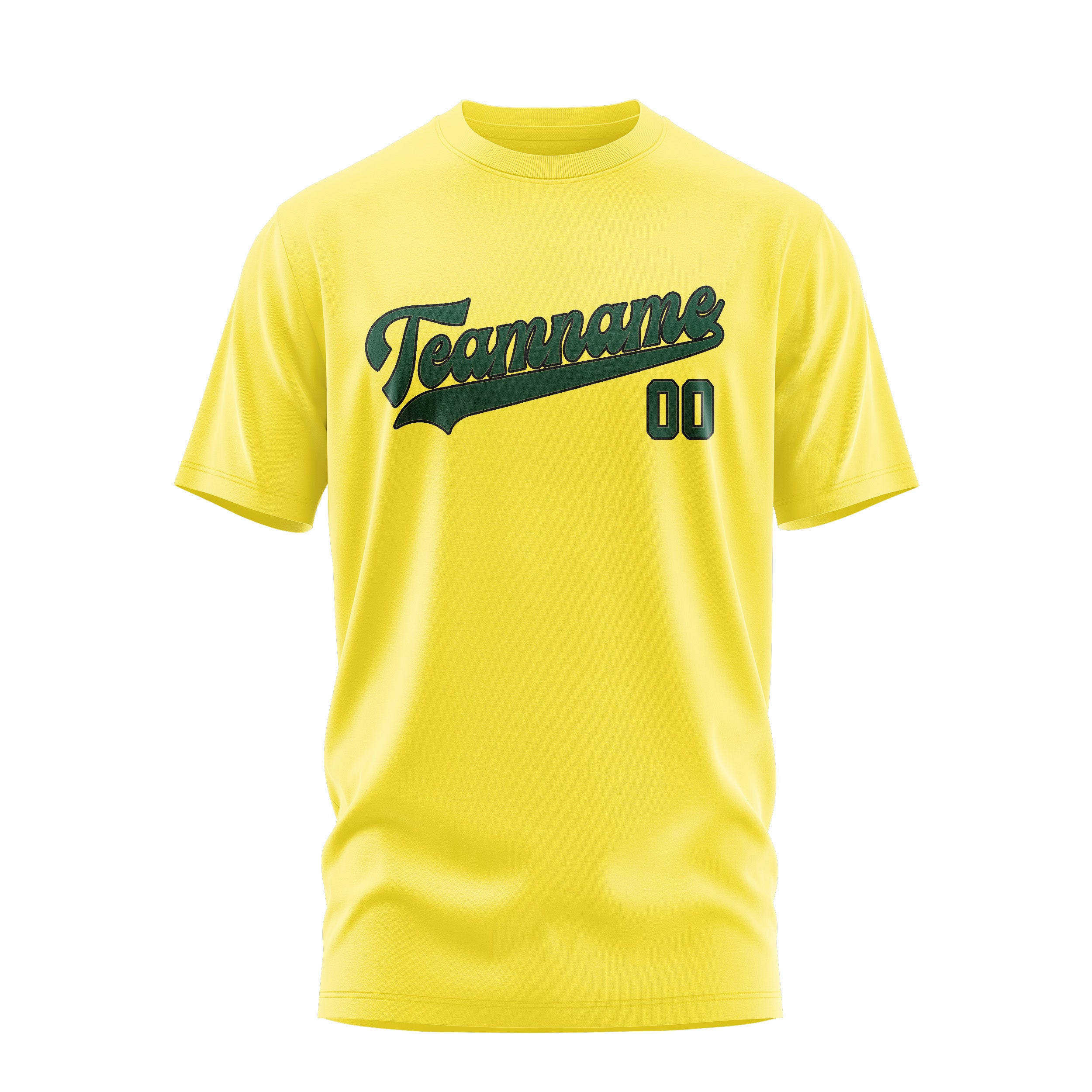 Custom Light Yellow Green T-Shirt