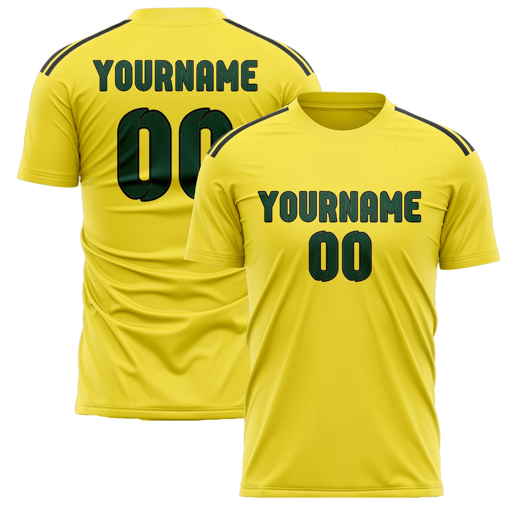 Custom Light Yellow Green Soccer Jersey