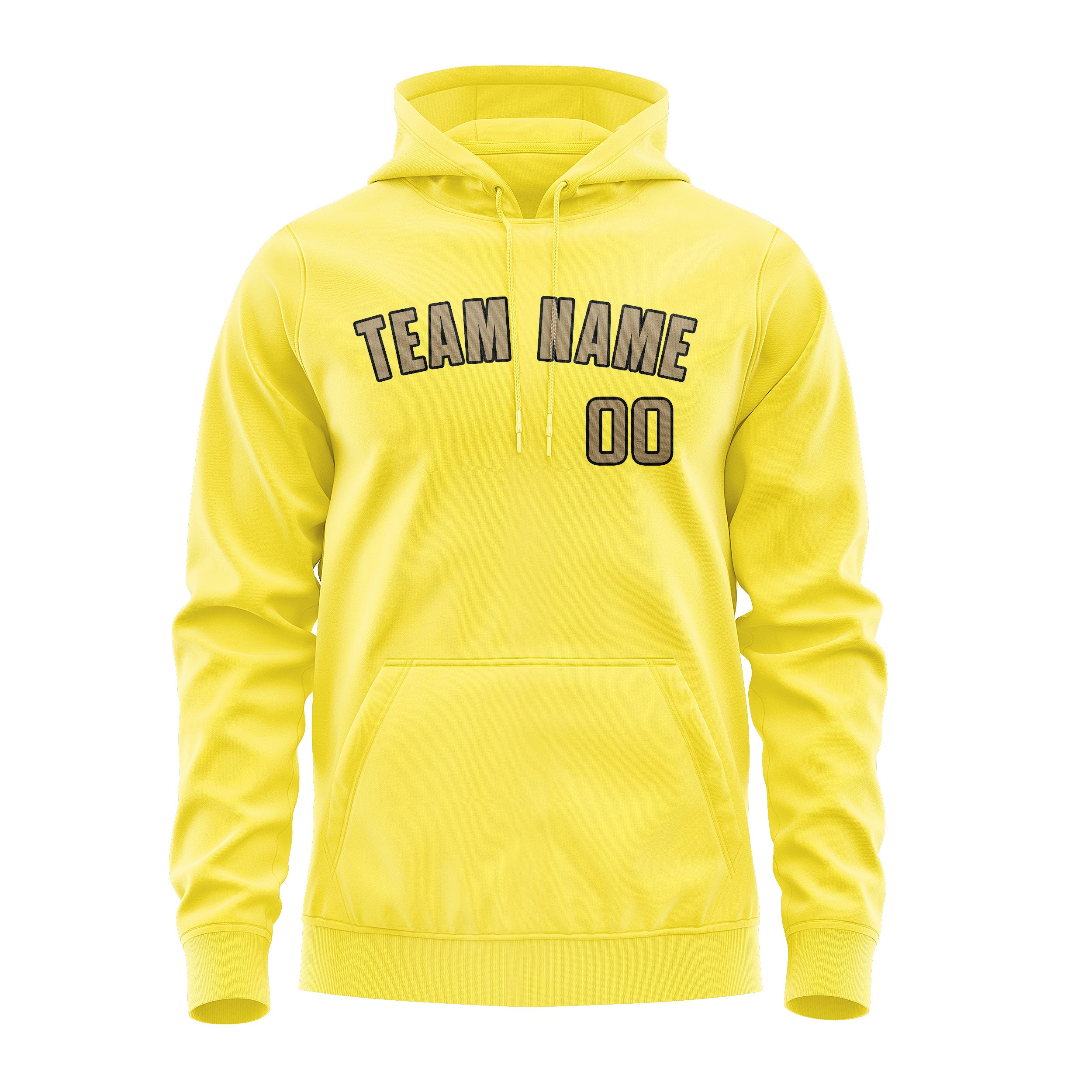 Custom Light Yellow Light Khaki Hoodie
