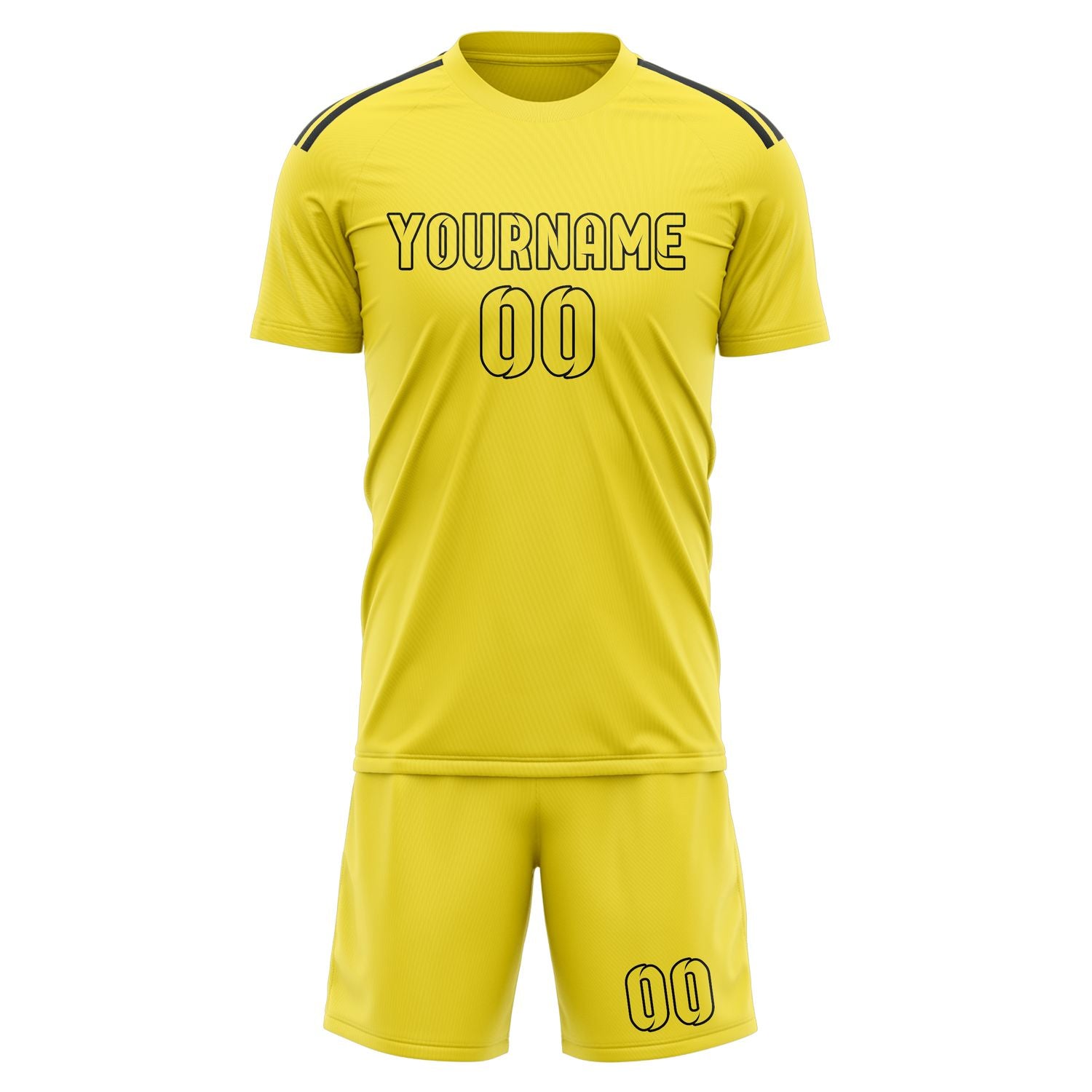 Custom Light Yellow Light Yellow Soccer Set