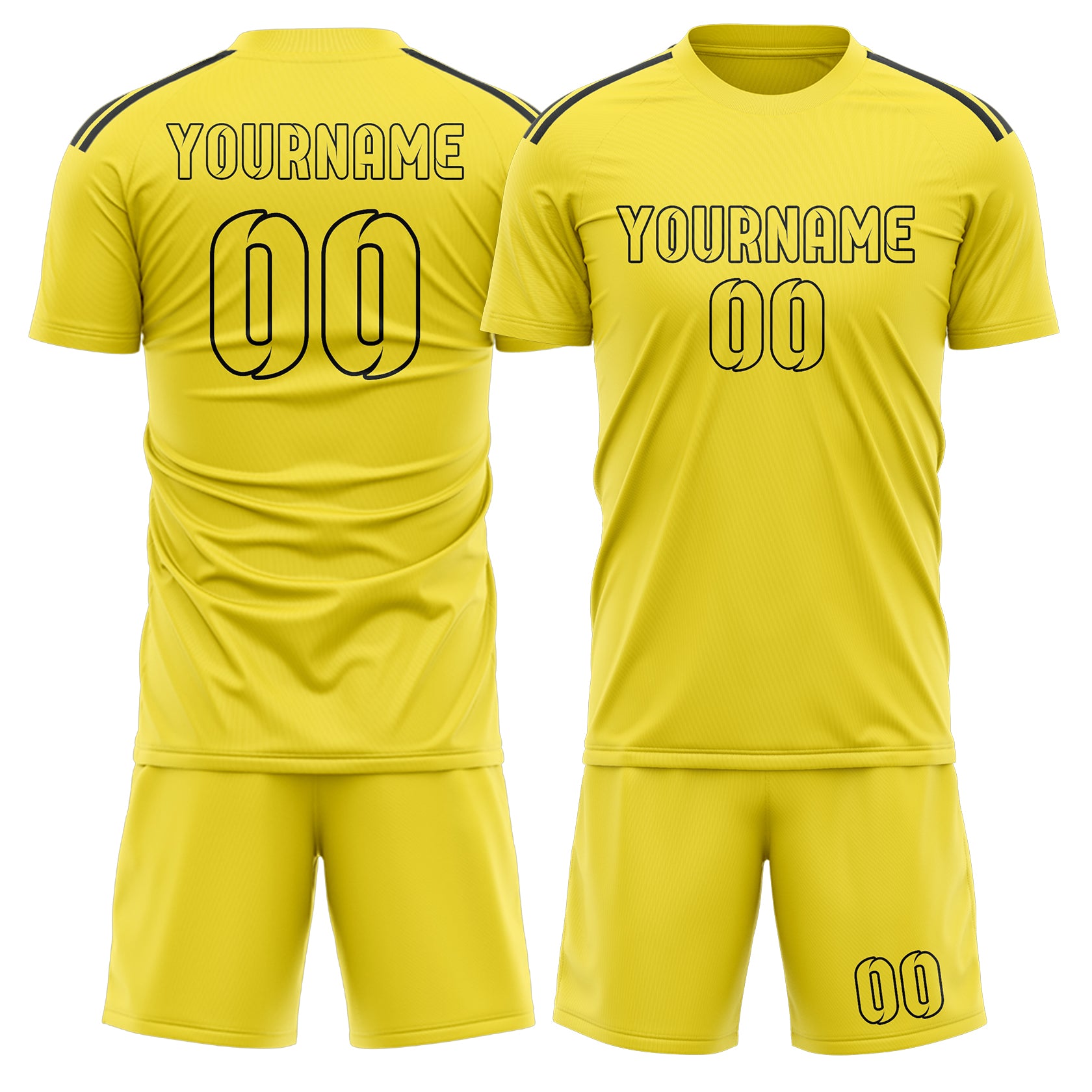 Custom Light Yellow Light Yellow Soccer Set
